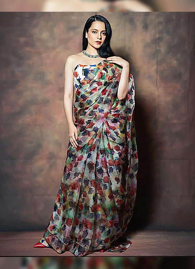 Multi-Coloured Printed Saree