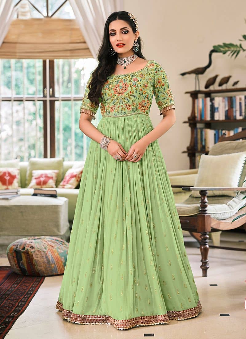 Buy Ladies Party Wear Print Designer Gown wholesale Collections Online 2023  - Eclothing